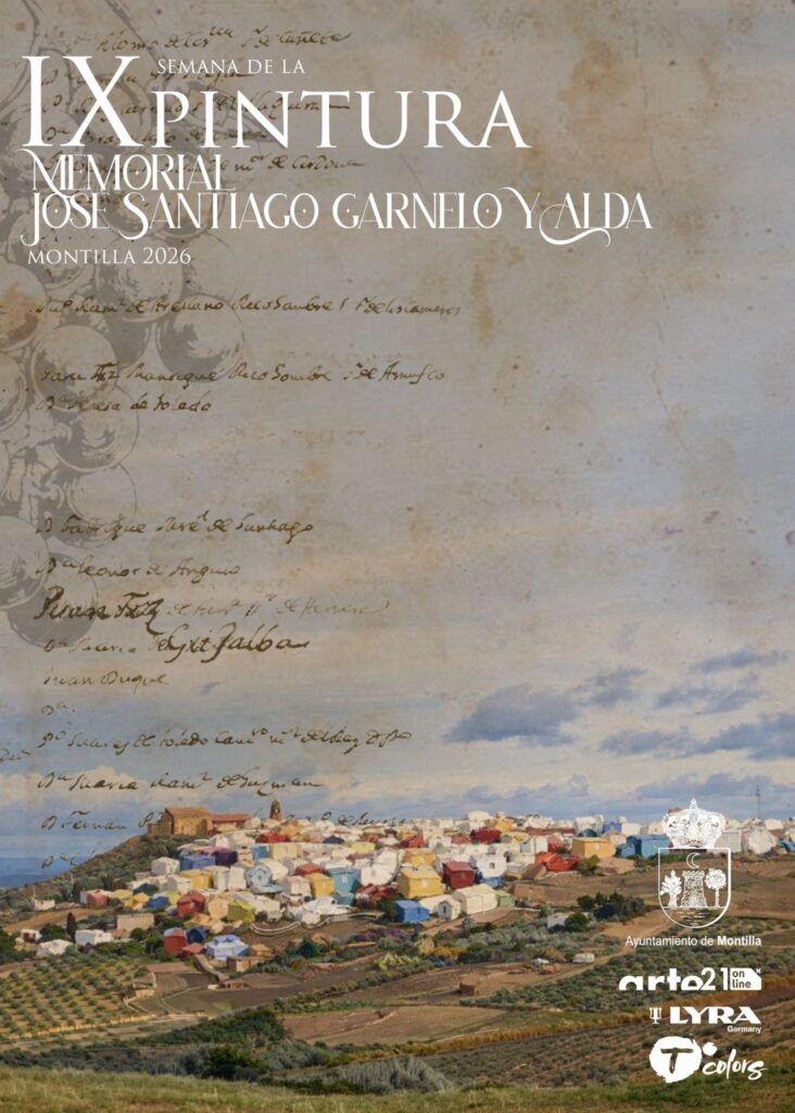 Cartel de la IX Semana de la Pintura de Montilla, Memorial José Santiago Garnelo y Alda, septiembre de 2026