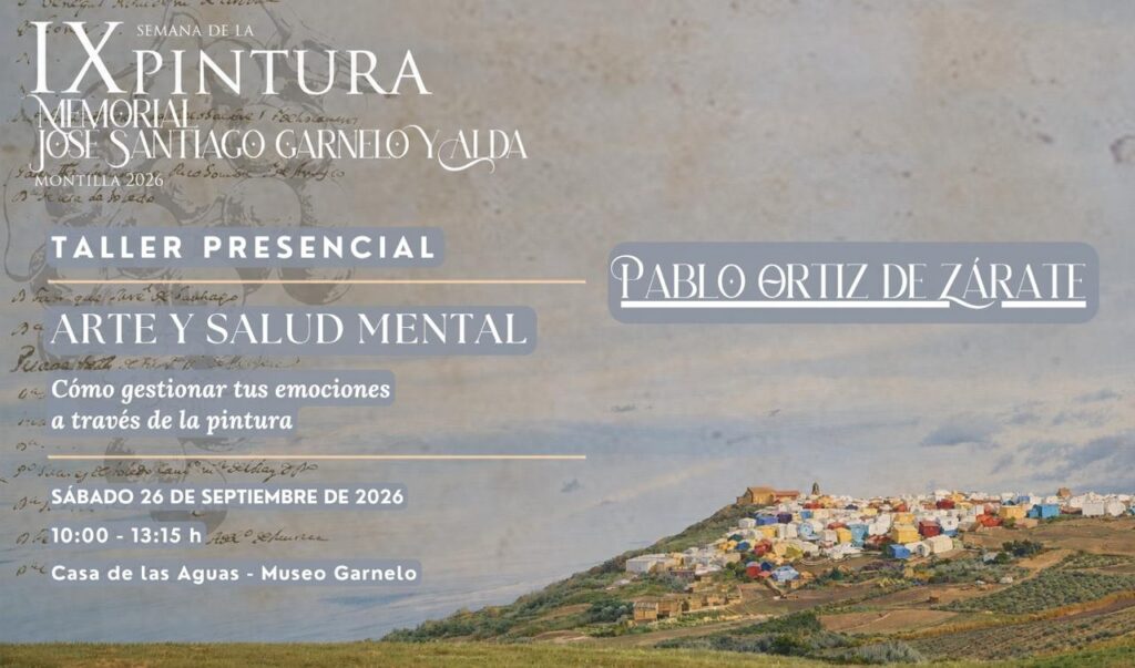 Cartel del taller Arte y Salud Mental con Pablo Ortiz de Zárate